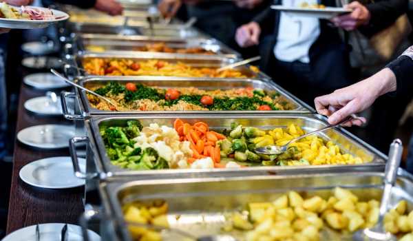 Self serve buffet food